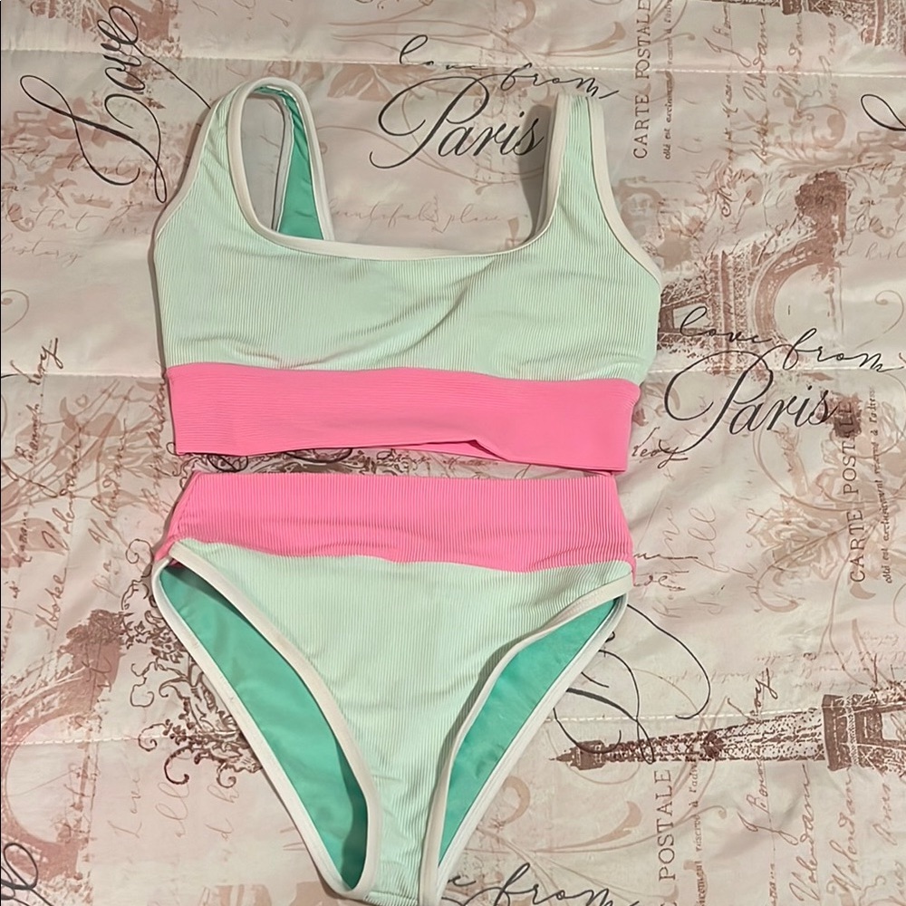 Lainsnow watermelon bikini set